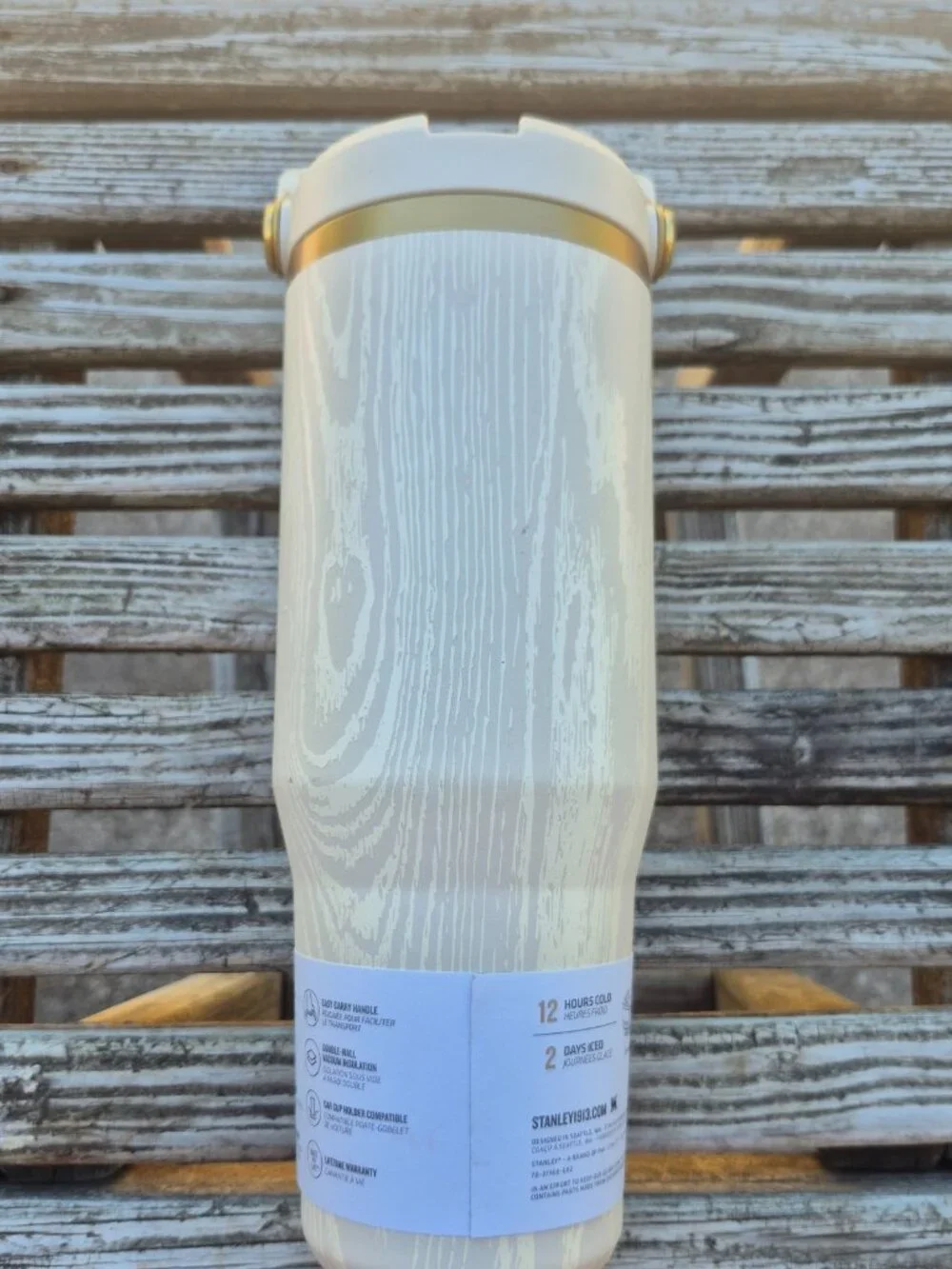 The Stanley IceFlow Flip Straw Active Hydration Tumbler | 30 OZ Birch Woodgrain